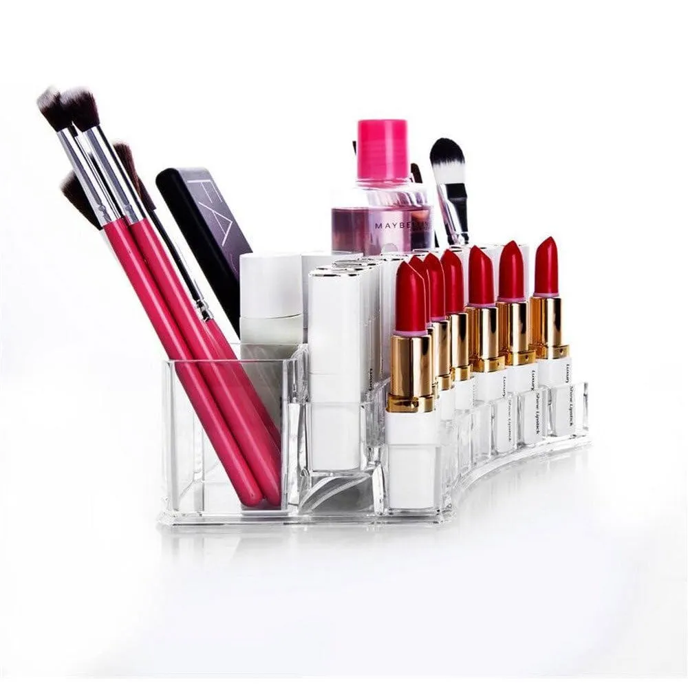 1 Vanity Organizer Clear Jewelry Makeup Cosmetic 19 Compartment Holder Storage
