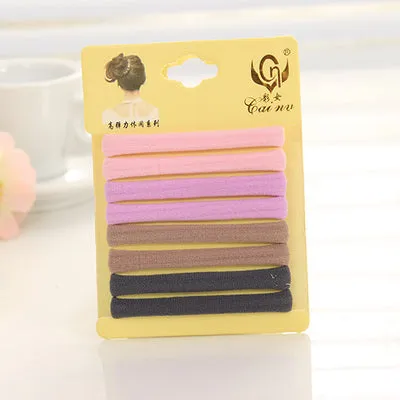 3 piece/lot Mixed Color High Elastic Seamless Durable Hair-Friendly Hair Band Rubber Bands for Hair Accessories Headwear