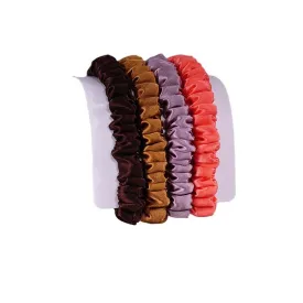 4 Pack Skinny Silk Hair Ties - Flourish - dropshipping