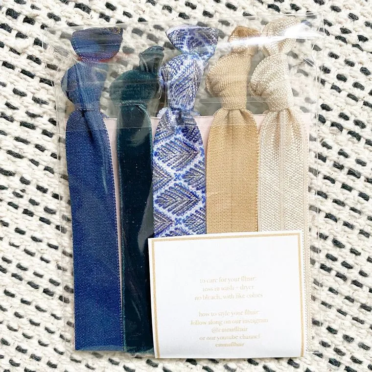 5 Pack Hair Ties, Assorted