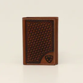 Ariat Men's Basketweave Trifold Wallet