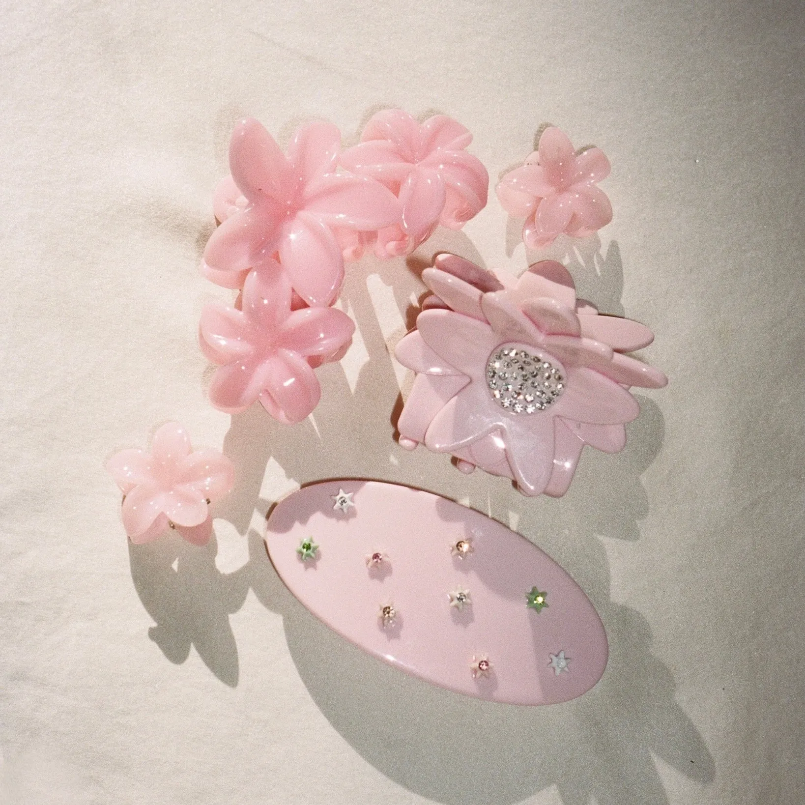 Baby Super Bloom Clip Set in Jelly Peach