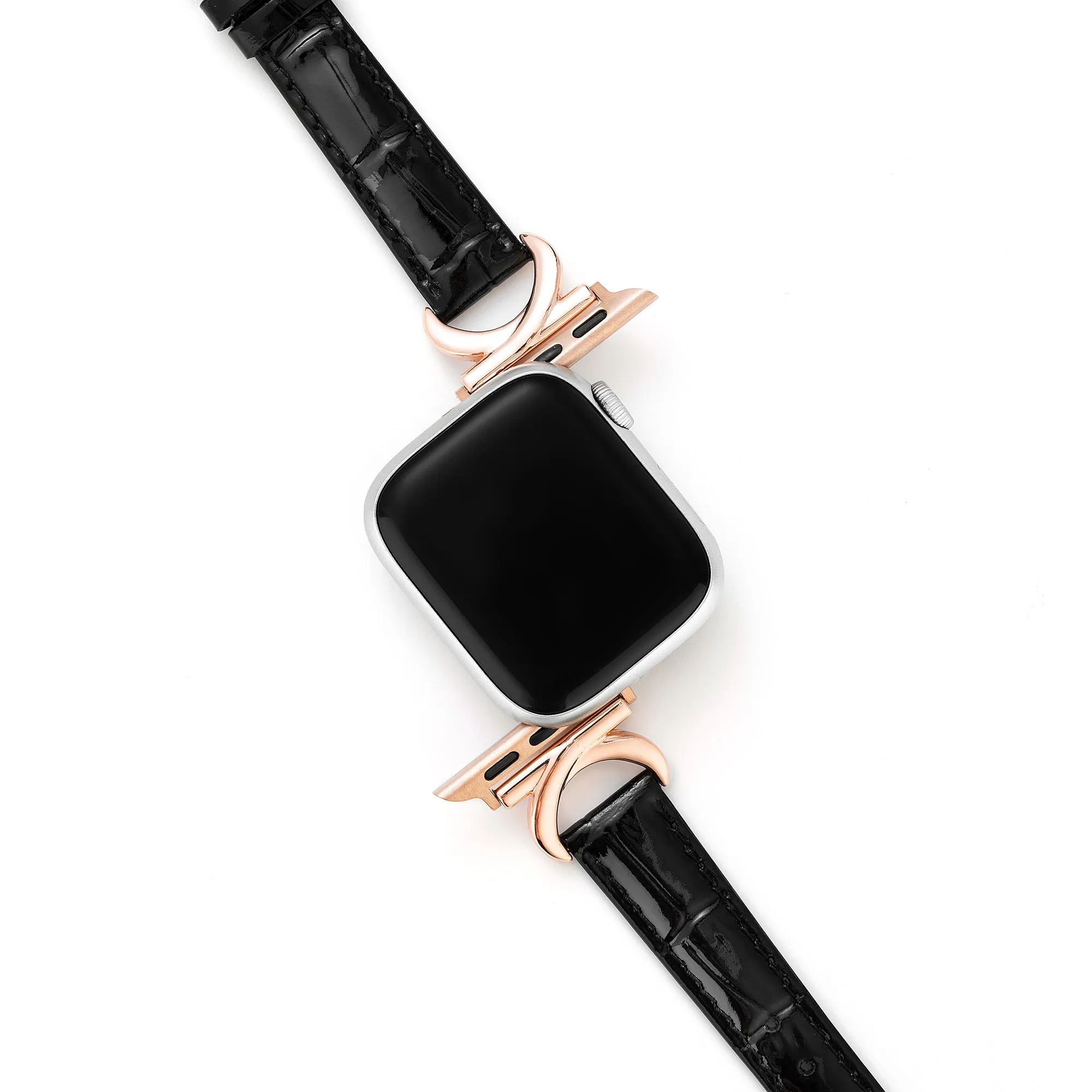 Bamboo Grainy Patent Leather Watch Band