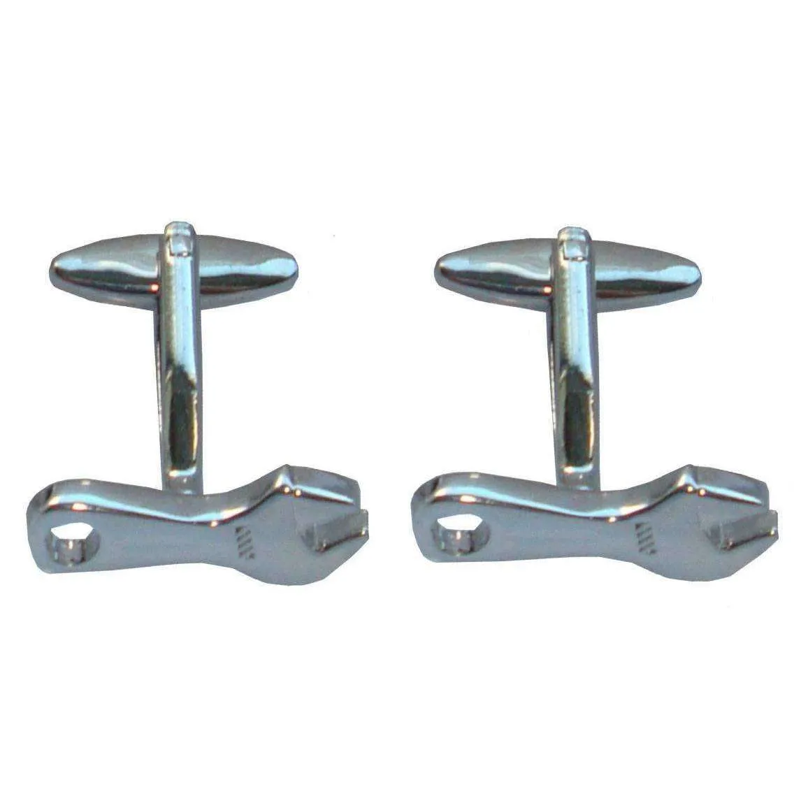 Bassin and Brown Spanner Cufflinks - Silver