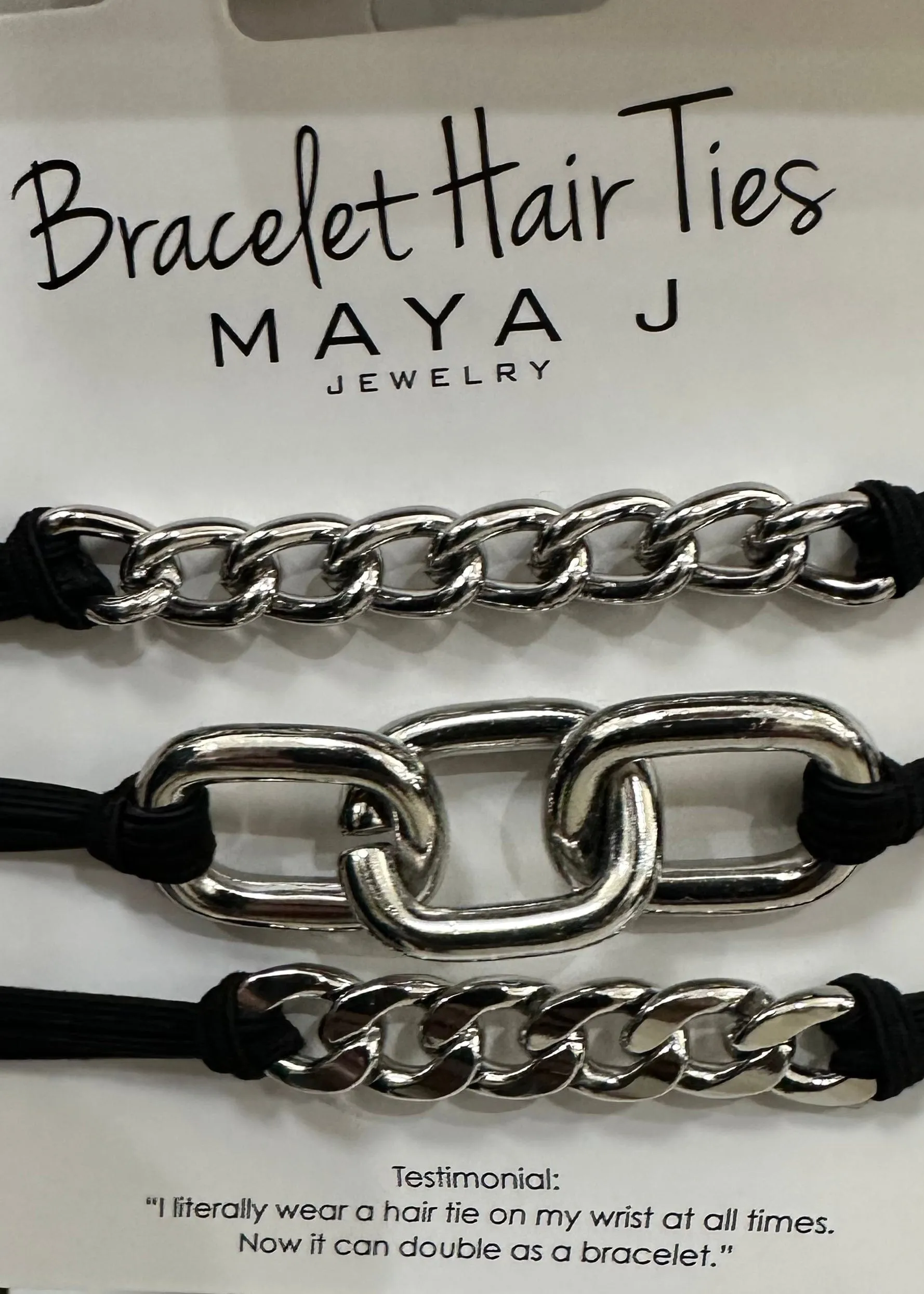 Black Bracelet Hair Ties