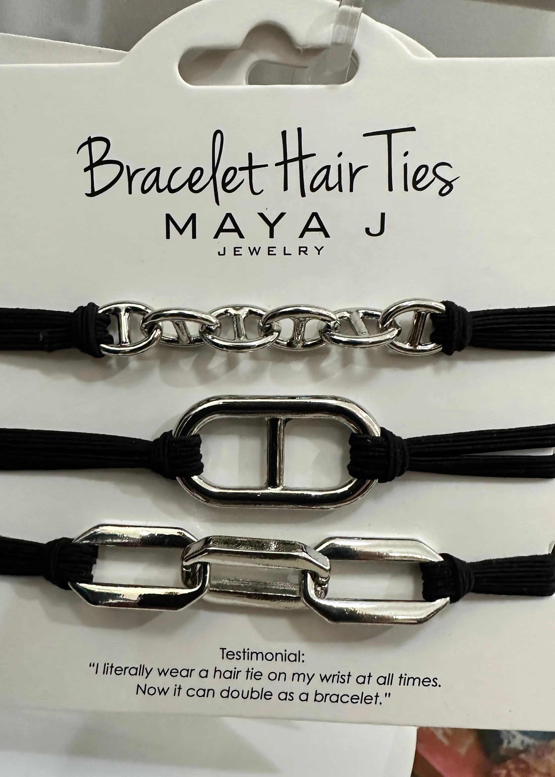 Black Bracelet Hair Ties
