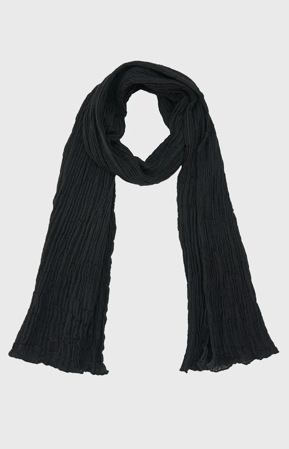 Black Feather Ripples Scarf