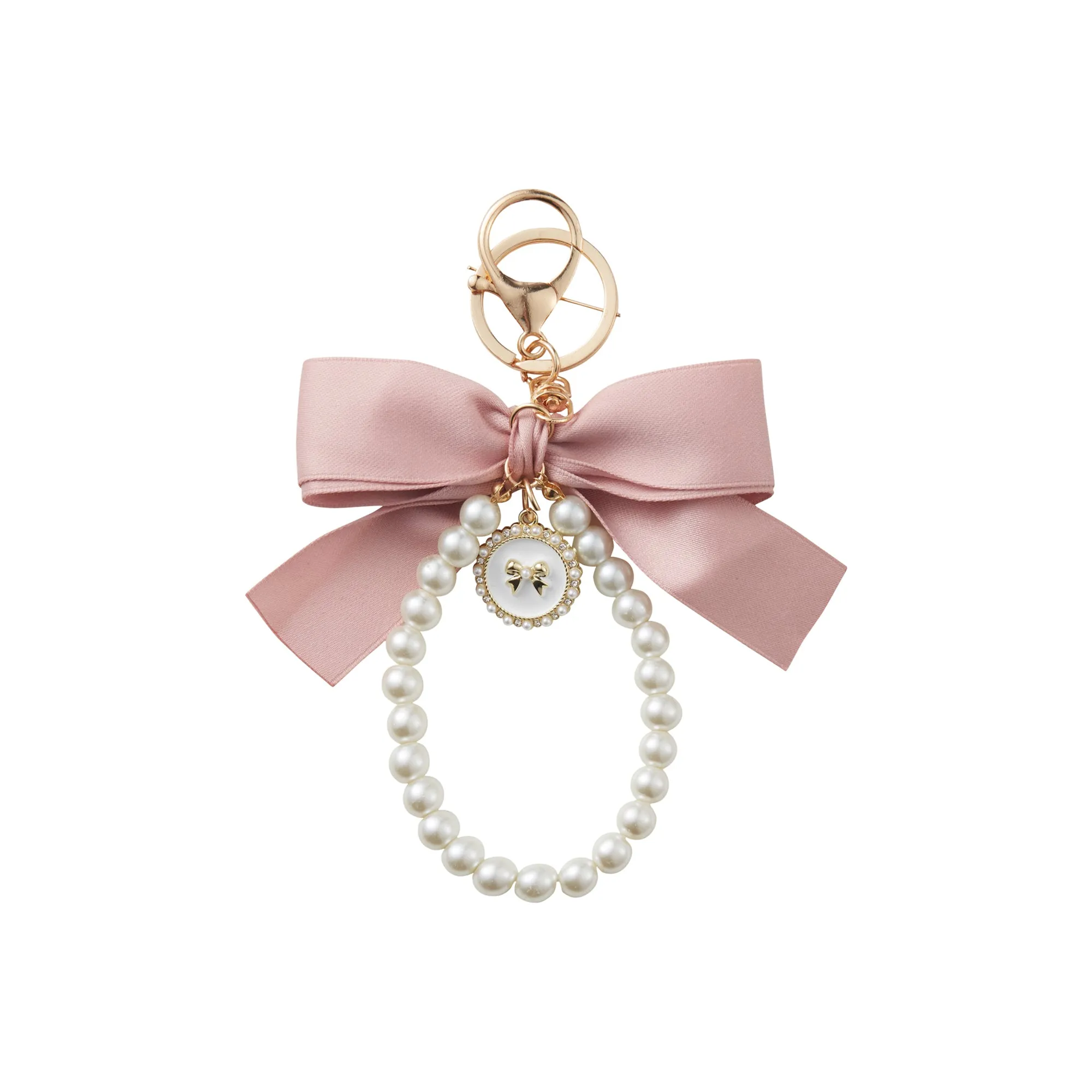 Bowknot Pearl Phone Charm