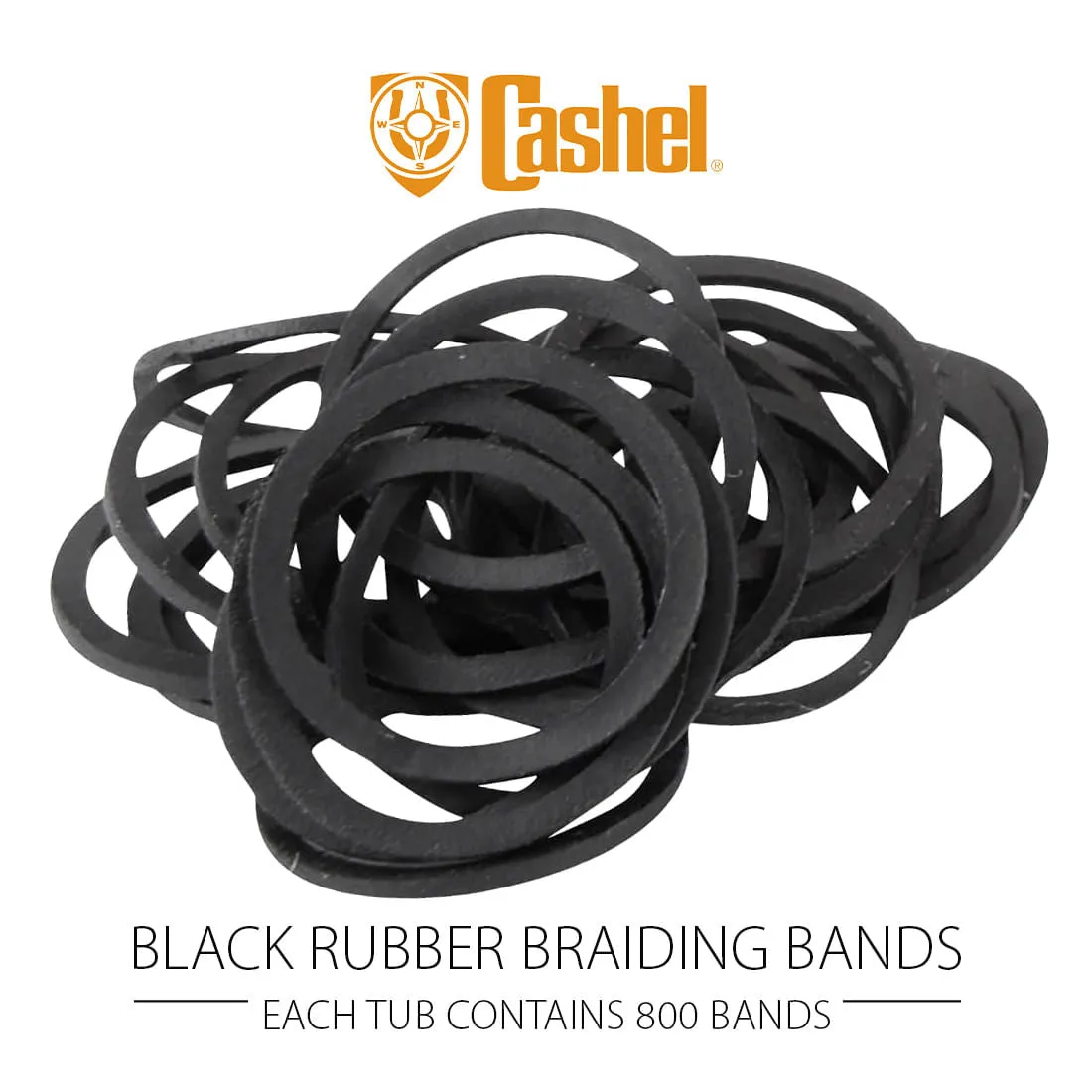 Cashel Rubber Braiding Bands, 800 count