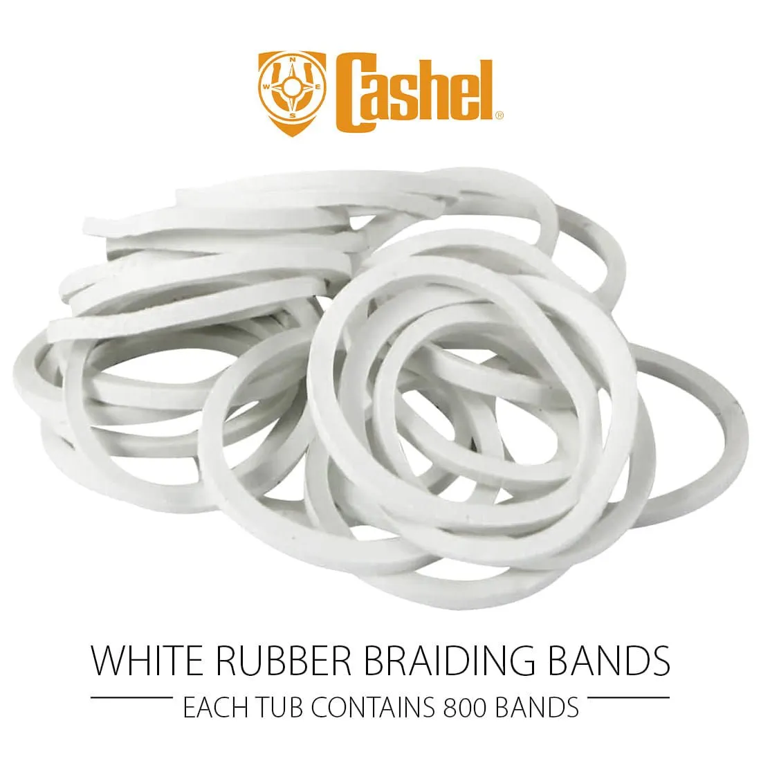 Cashel Rubber Braiding Bands, 800 count