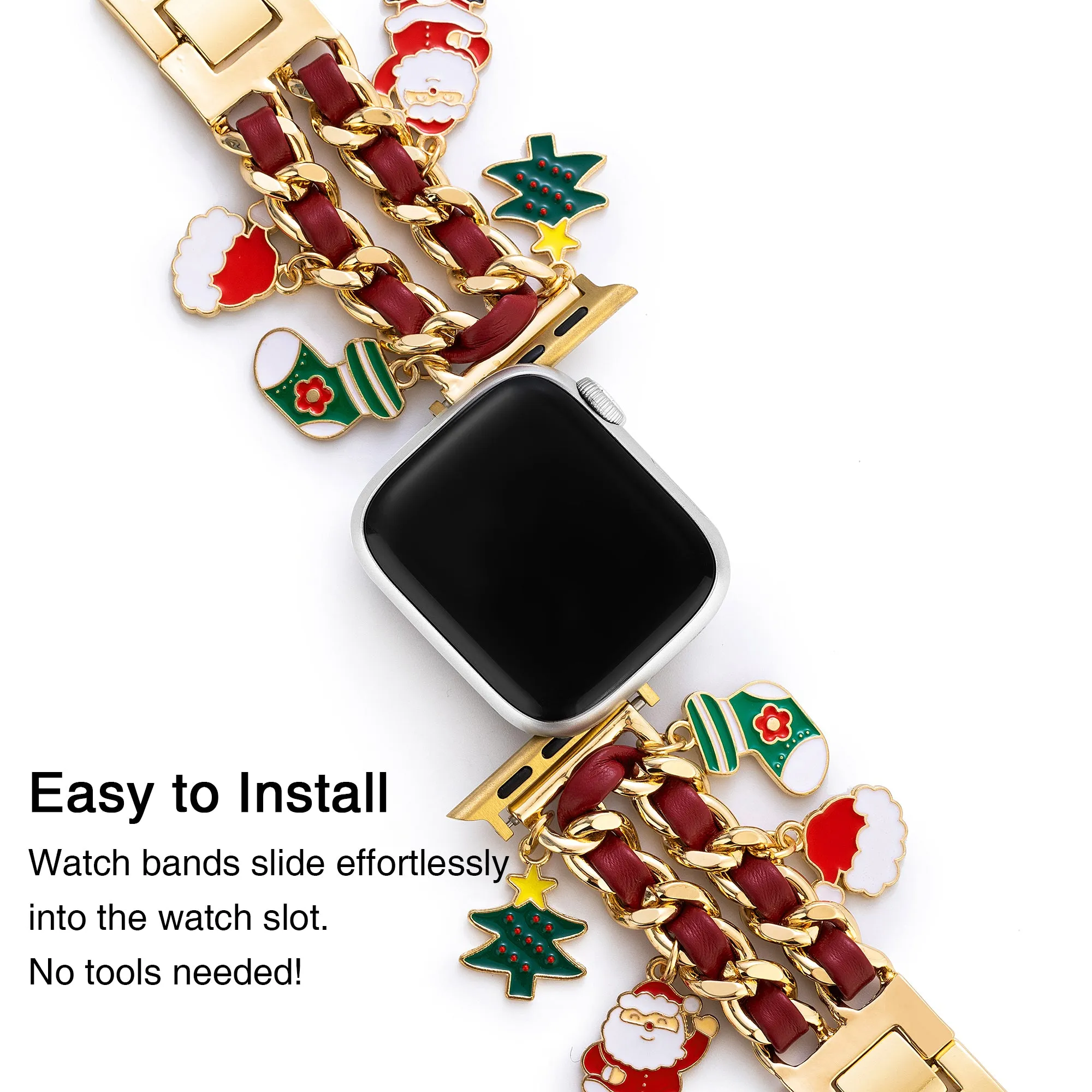 Christmas Double Twist Watch Band