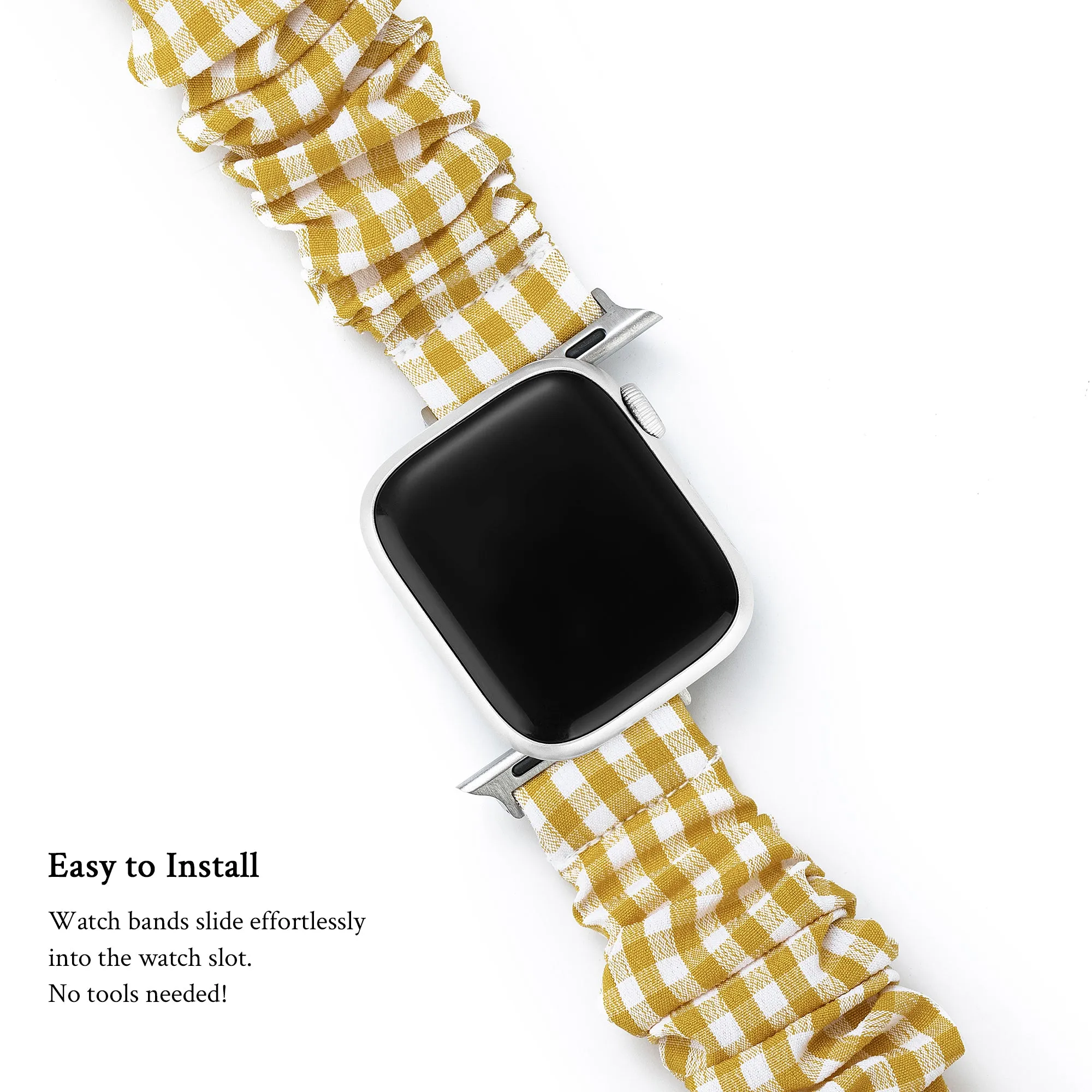 Elastic Plaid Watch Band