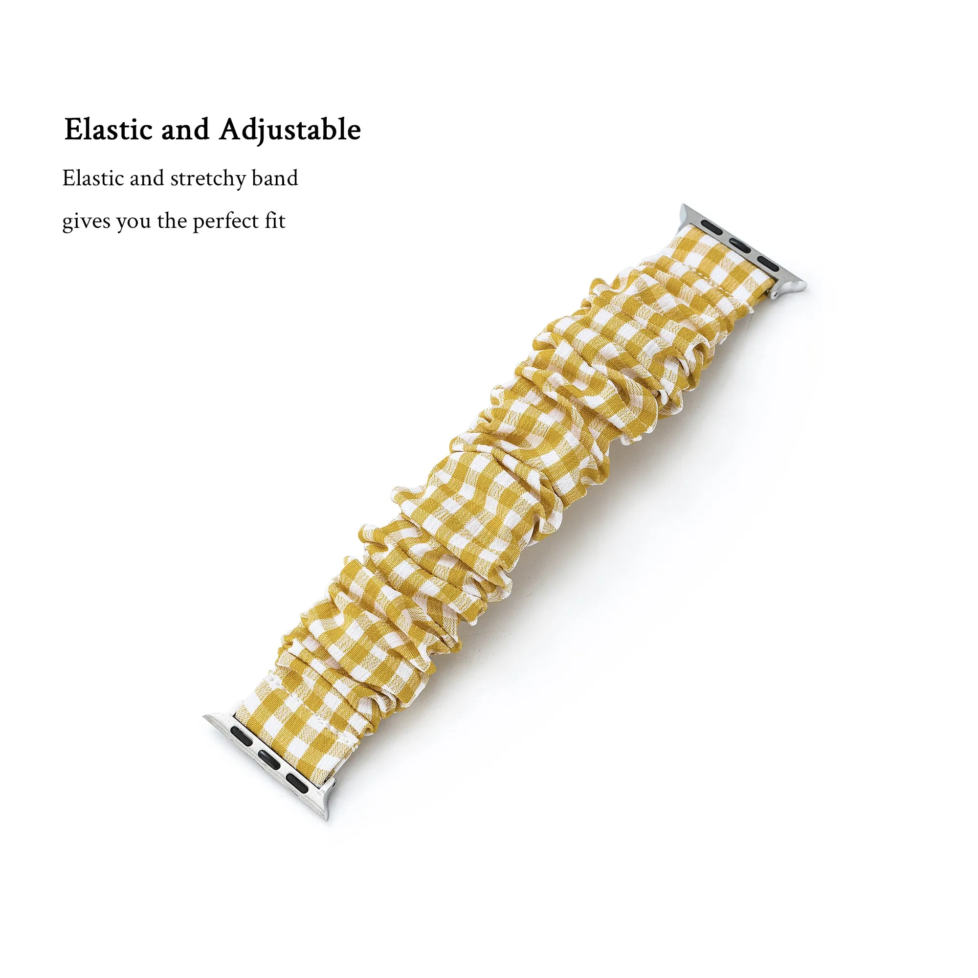 Elastic Plaid Watch Band