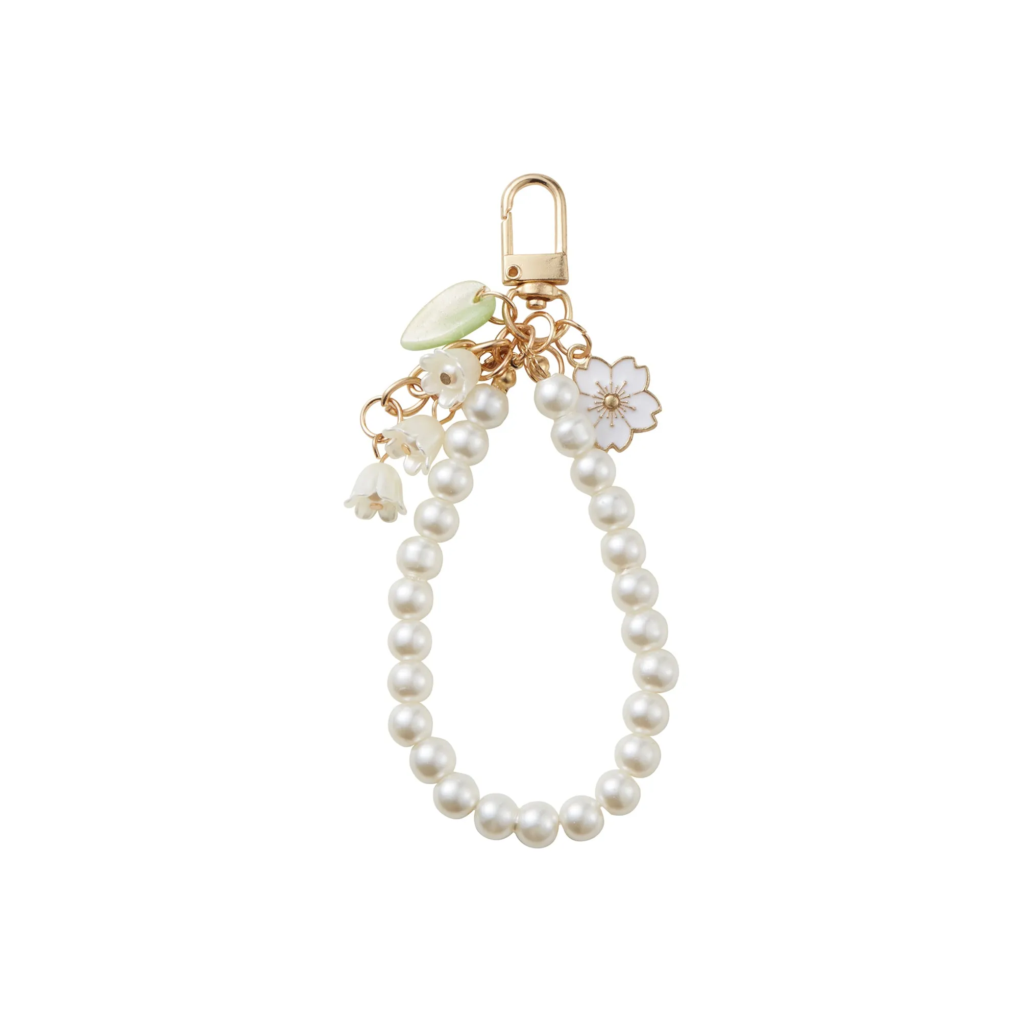 Floral Pearl Phone Charm
