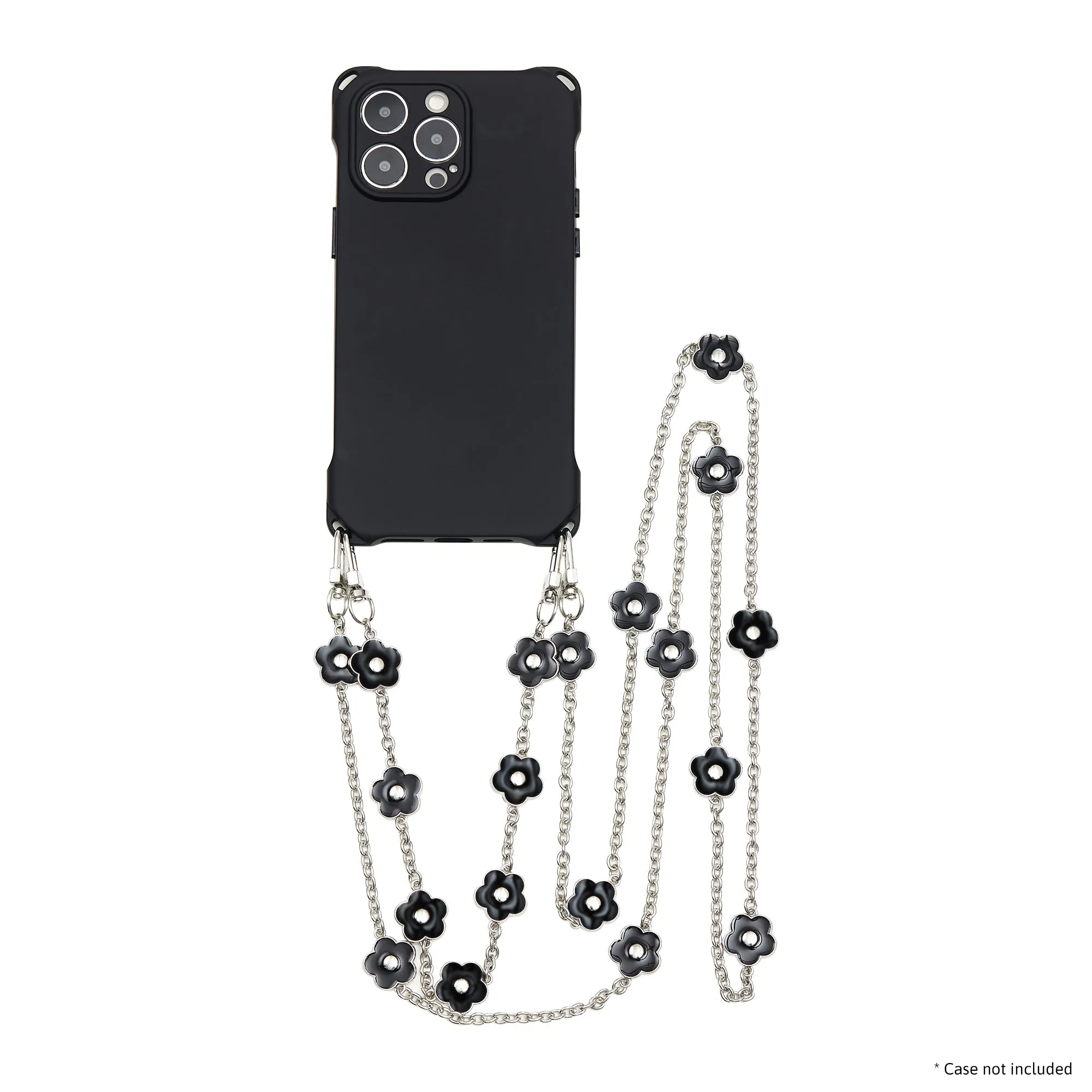 Flower Decored  Cross-body Phone Chain