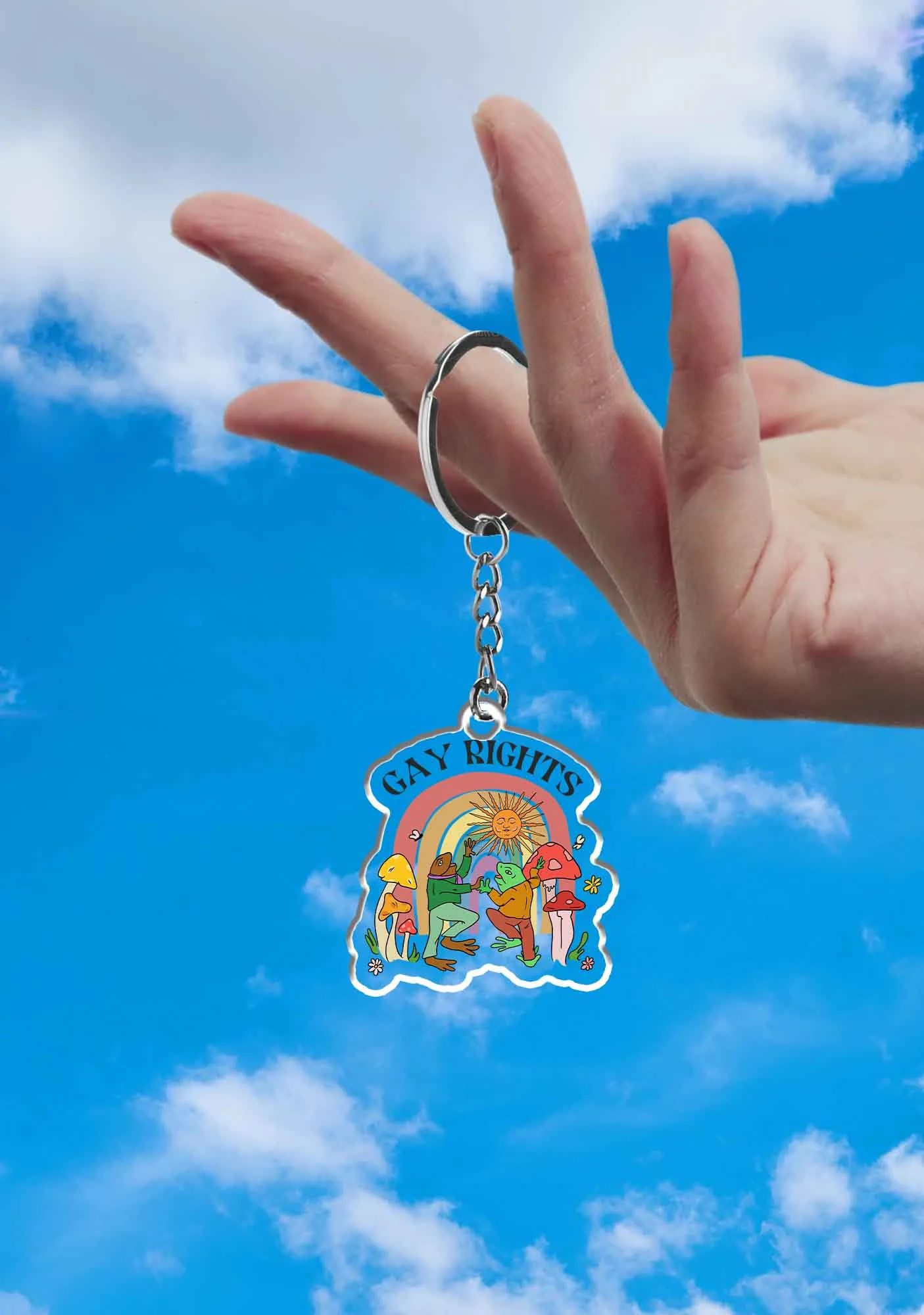 Gay Rights 1Pc Y2K Keychain Cherrykitten