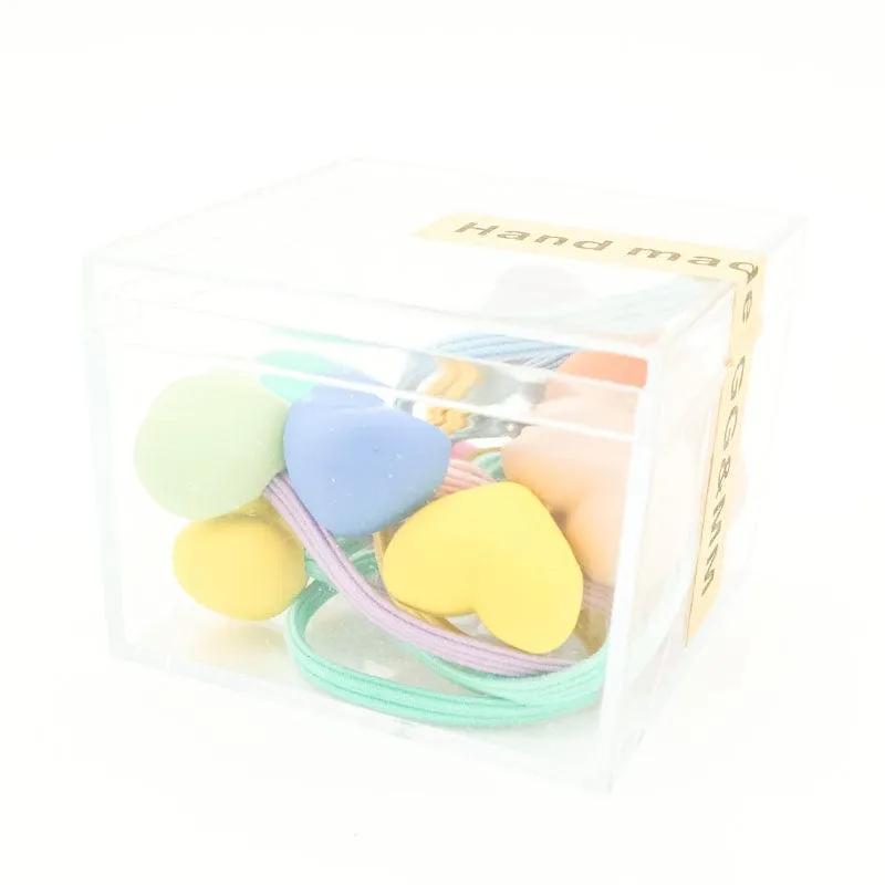 Hair Elastics 10 Piece Box Set - Matte Hearts by Miki Miette