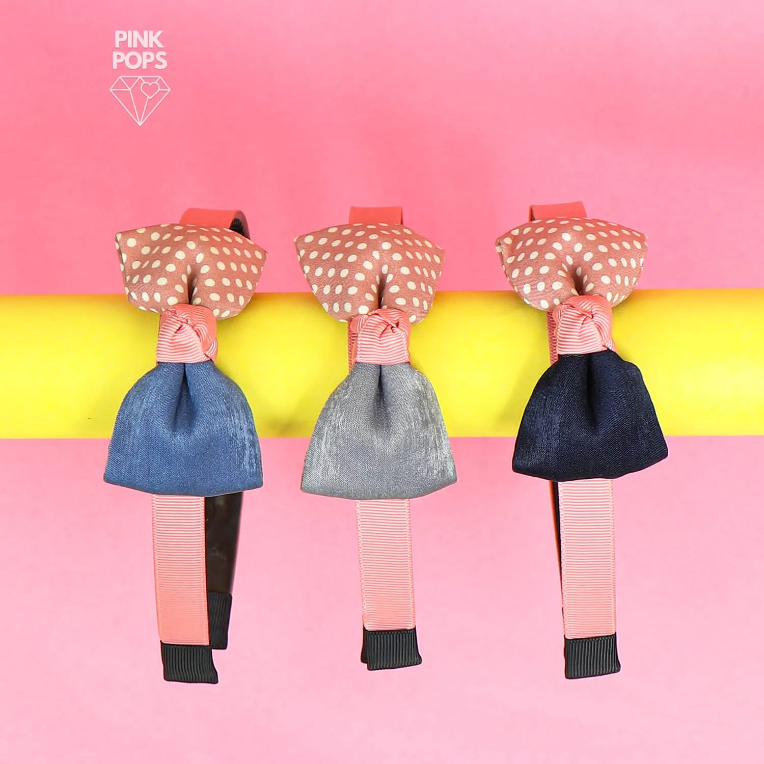 Half Dotted Biw Hairband
