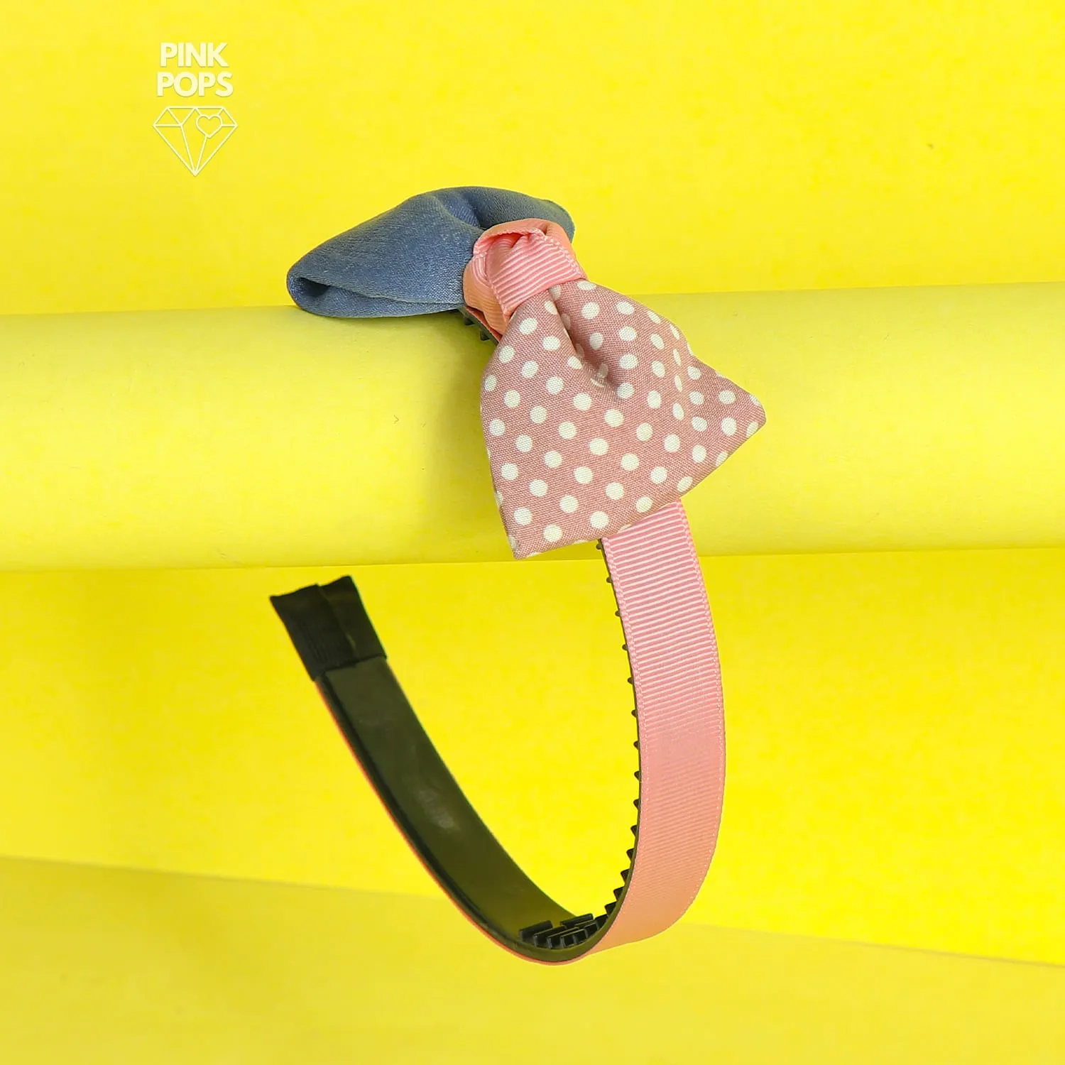 Half Dotted Biw Hairband