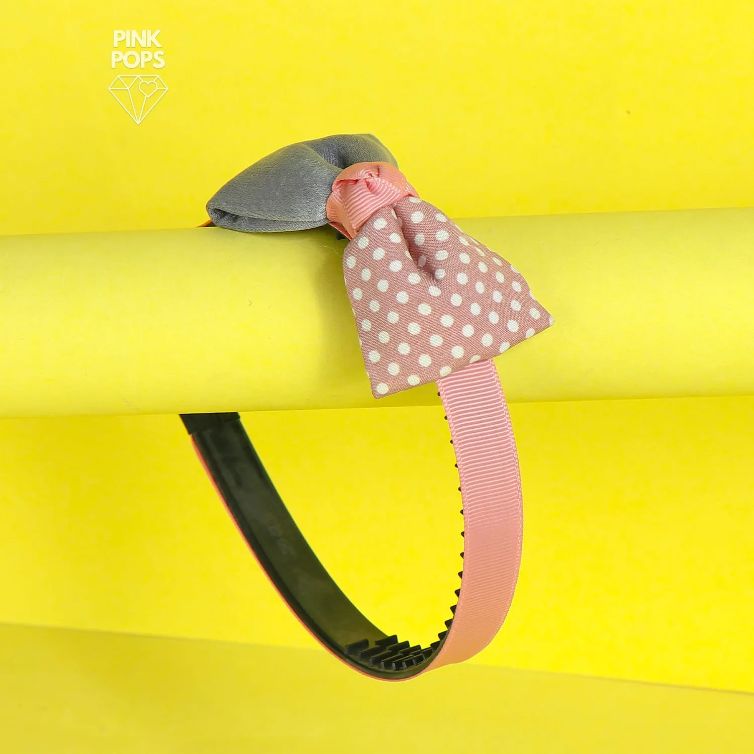 Half Dotted Biw Hairband