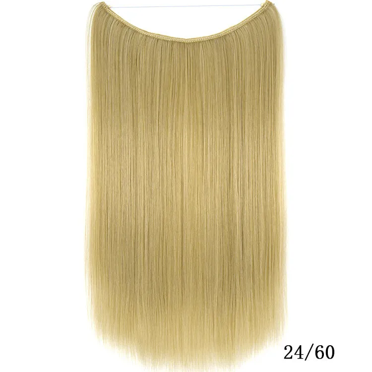 Invisible Wire Hair , Hair Pieces Silky Straight Synthetic