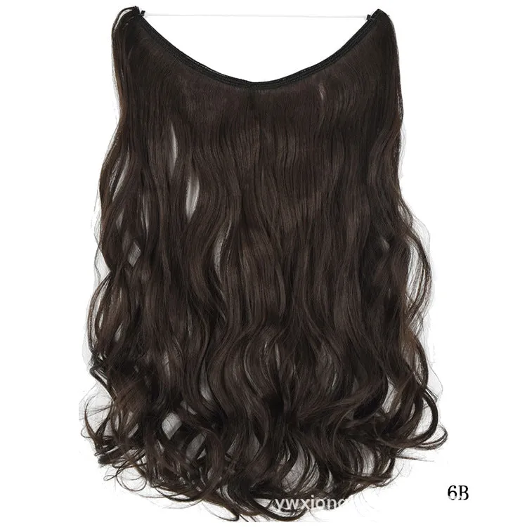 Invisible Wire Hair , Hair Pieces Silky Straight Synthetic
