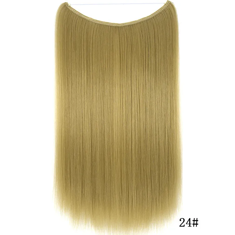 Invisible Wire Hair , Hair Pieces Silky Straight Synthetic