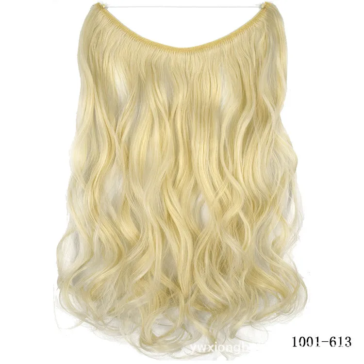 Invisible Wire Hair , Hair Pieces Silky Straight Synthetic