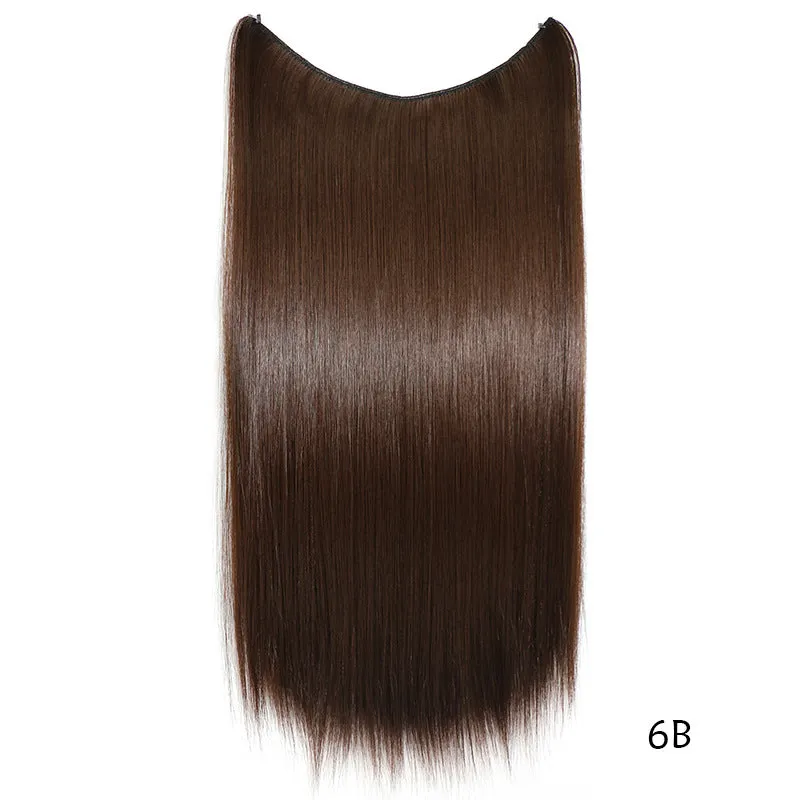 Invisible Wire Hair , Hair Pieces Silky Straight Synthetic