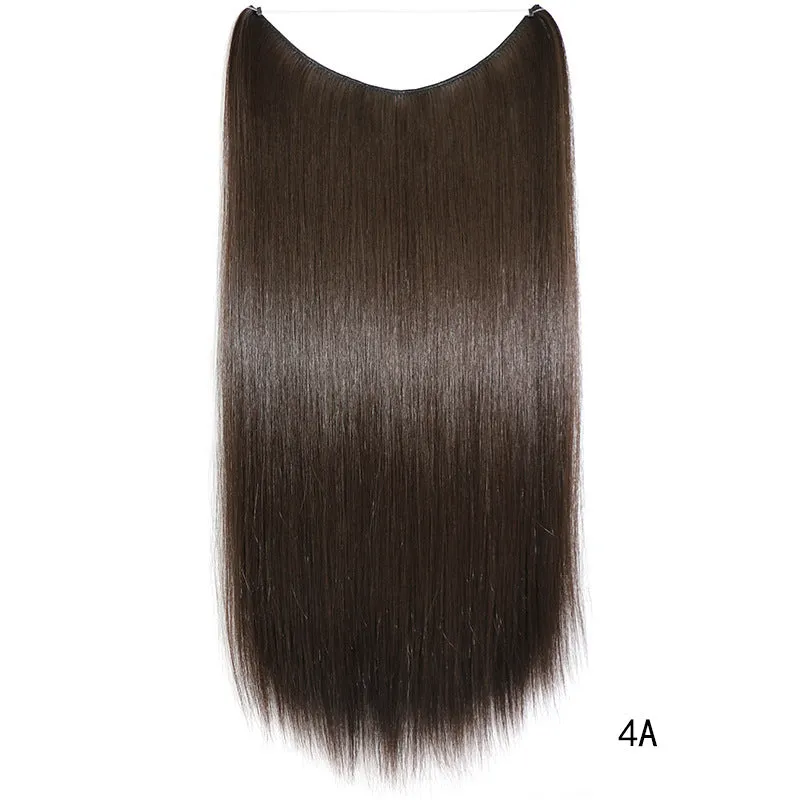 Invisible Wire Hair , Hair Pieces Silky Straight Synthetic