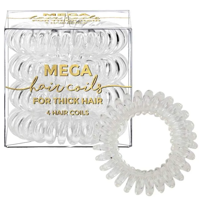 KITSCH - Transparent Hair Coils - Pack of 4