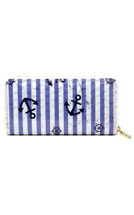 LOA192 Anchor Print 3D Hologram Clutch Wallet