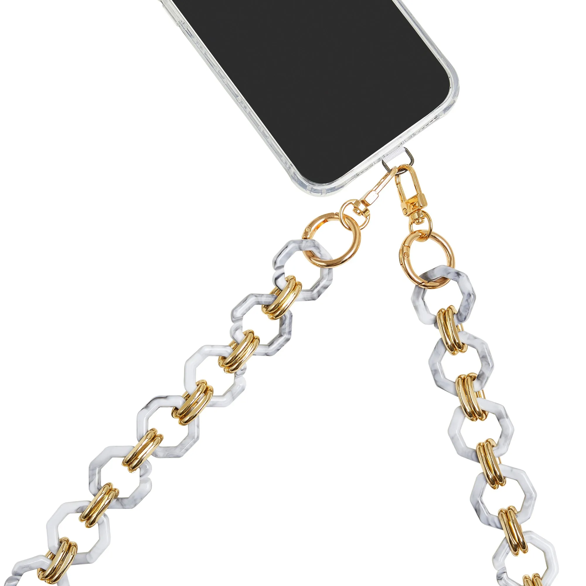 Marbling Pattern Cross-body Phone Chain