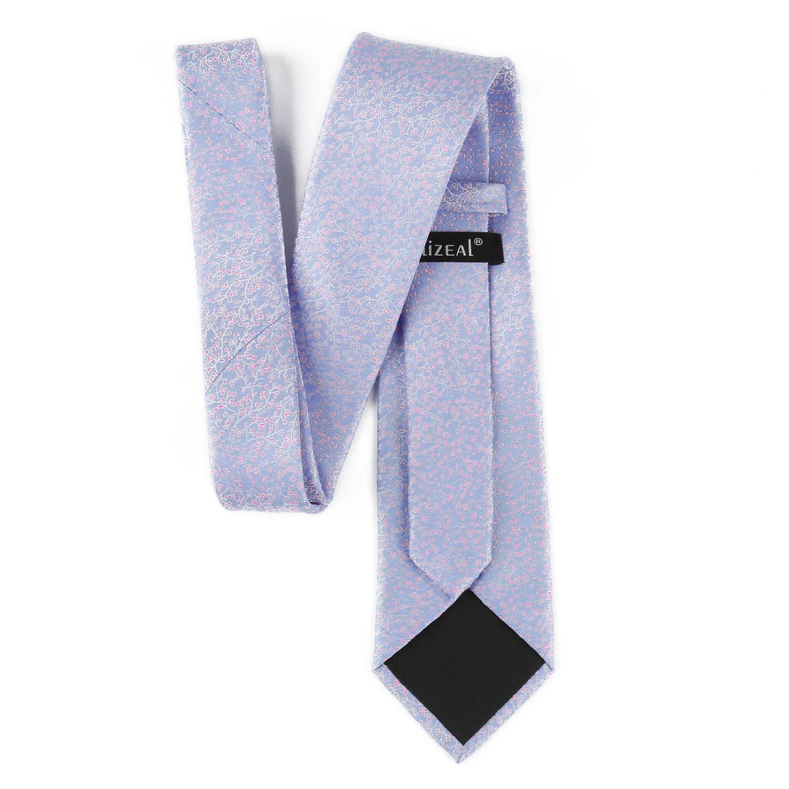 Men's 3.15inches Floral Printed Necktie with Hanky Set, 126