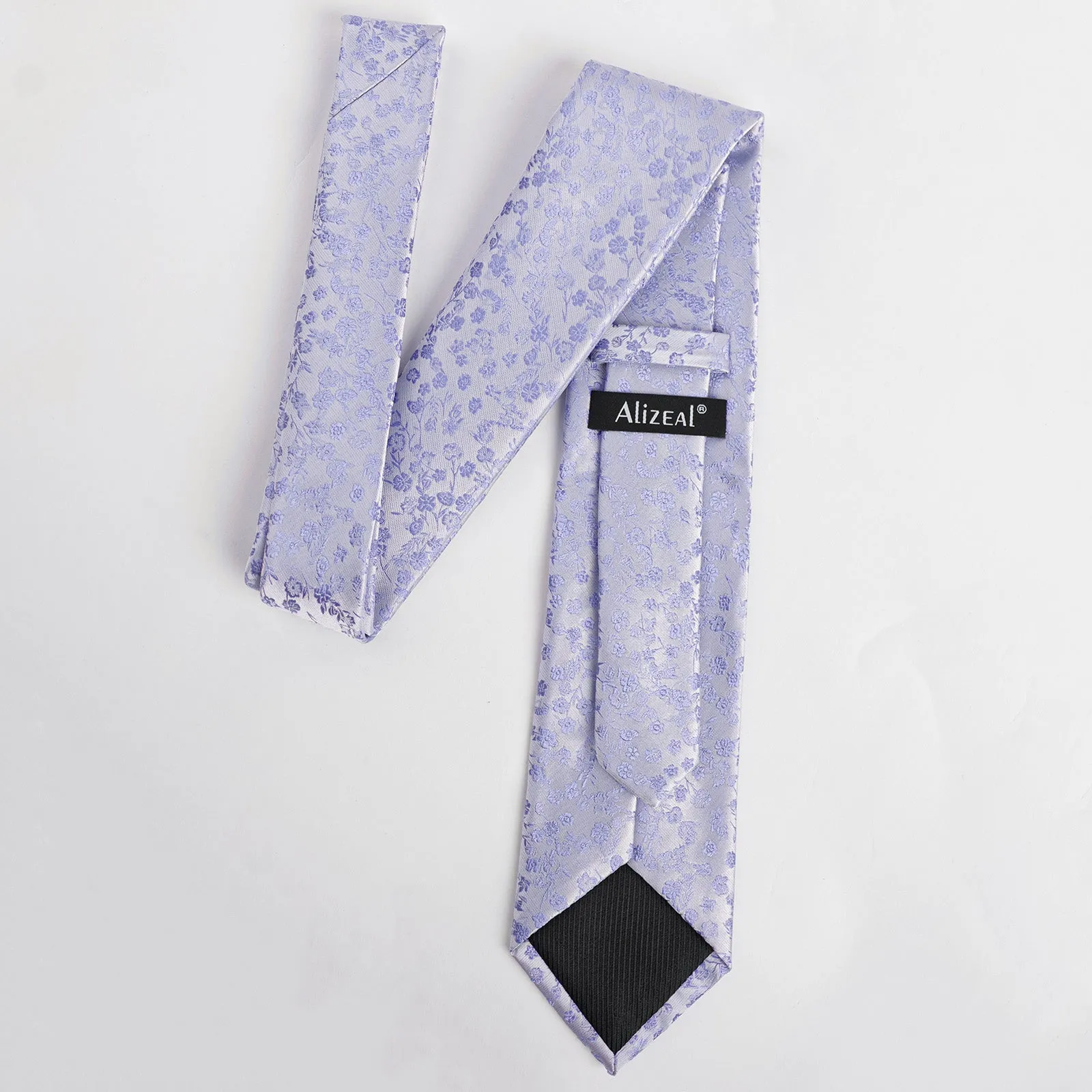 Men's 3.15inches Flower Printed  Light Color Rustic Tie  Handkerchief-126