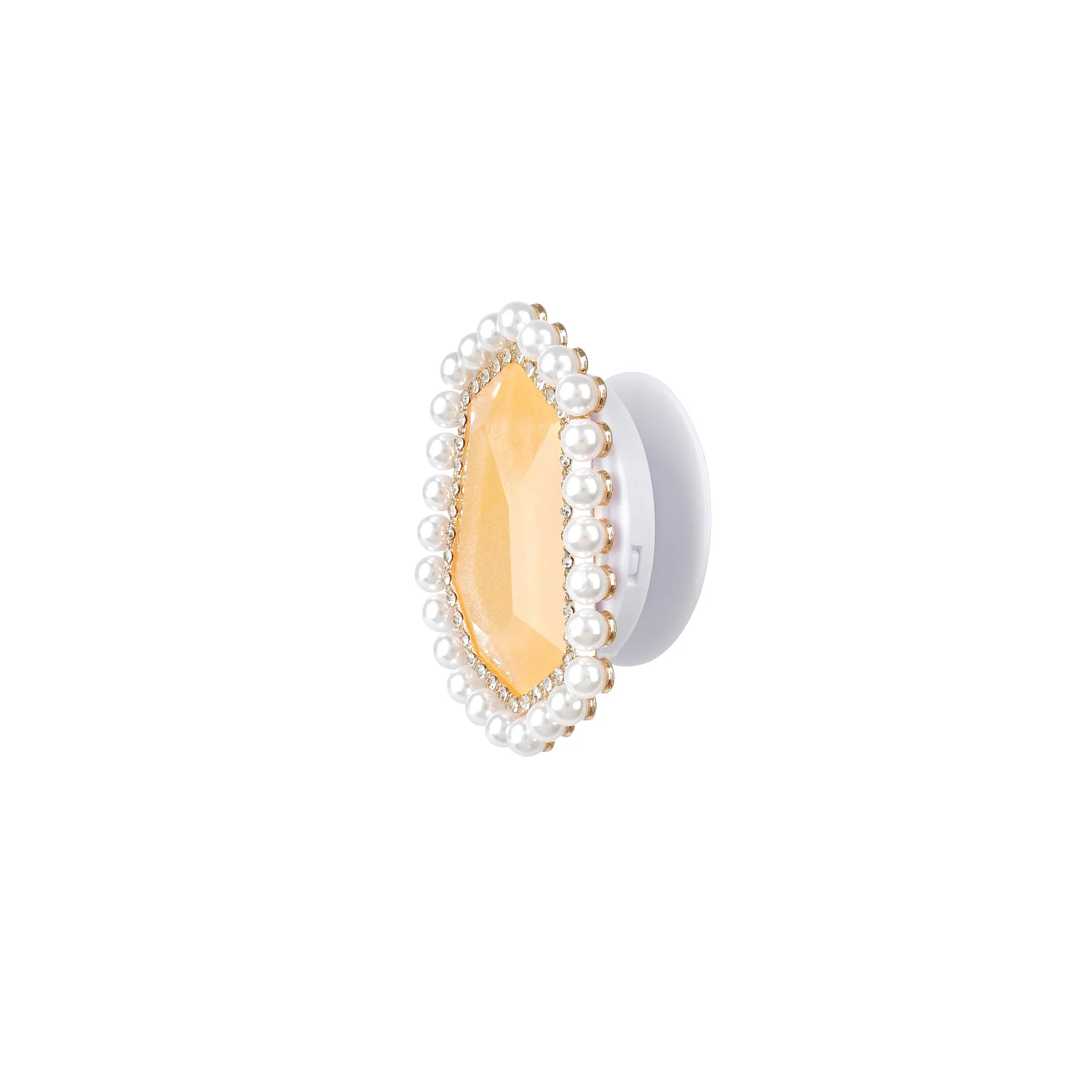 Pearl Rhinestone Adhesive Phone Grip