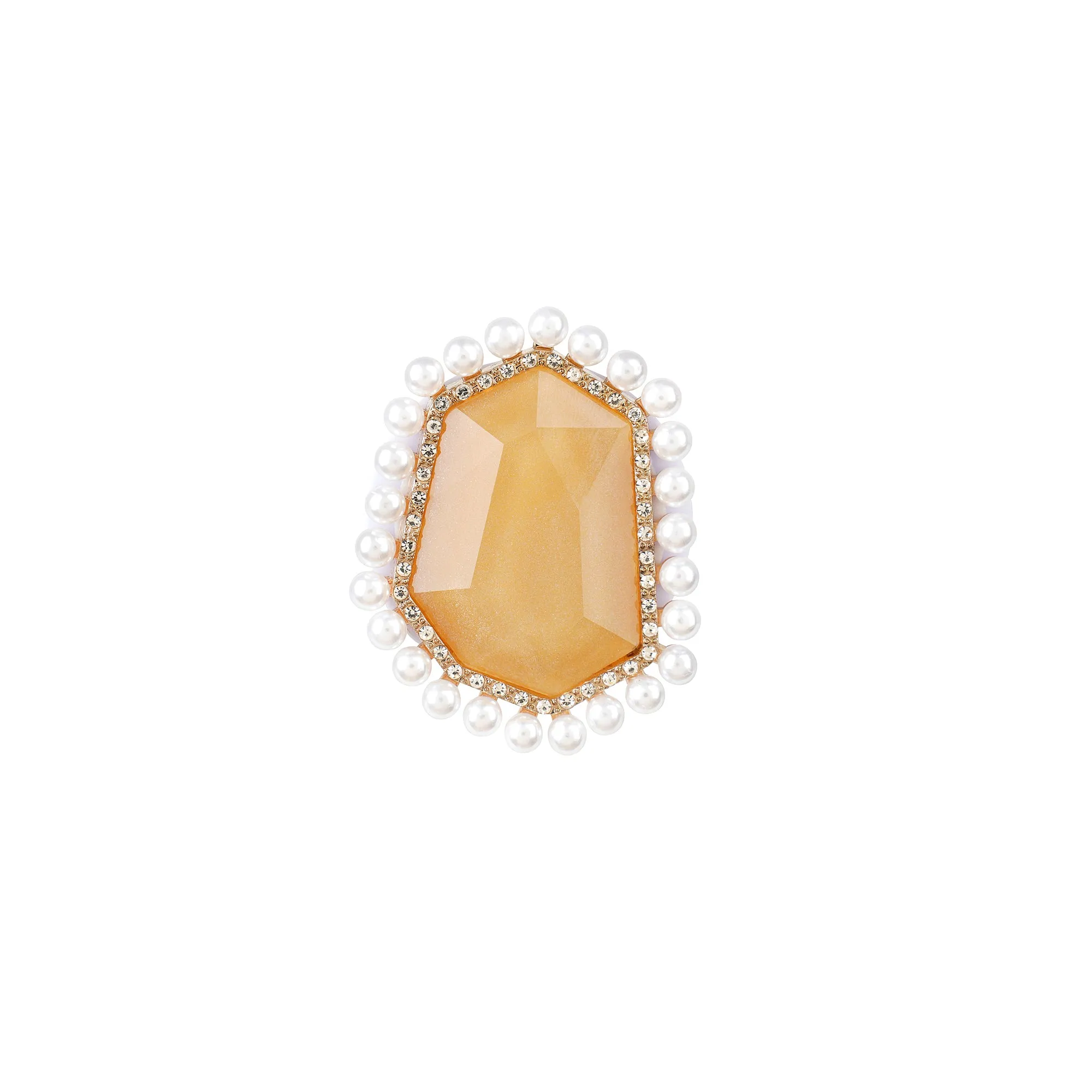 Pearl Rhinestone Adhesive Phone Grip