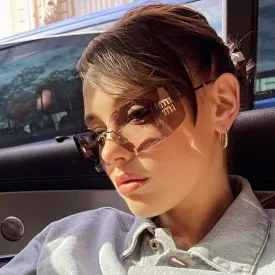 "Uptown Boss" Women Rimless Fashion Sunglasses