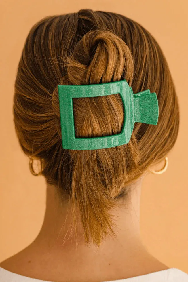 Shamrock Shimmer Medium Flat Square Clip