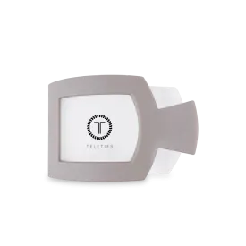 Silver Flames Medium Flat Square Clip