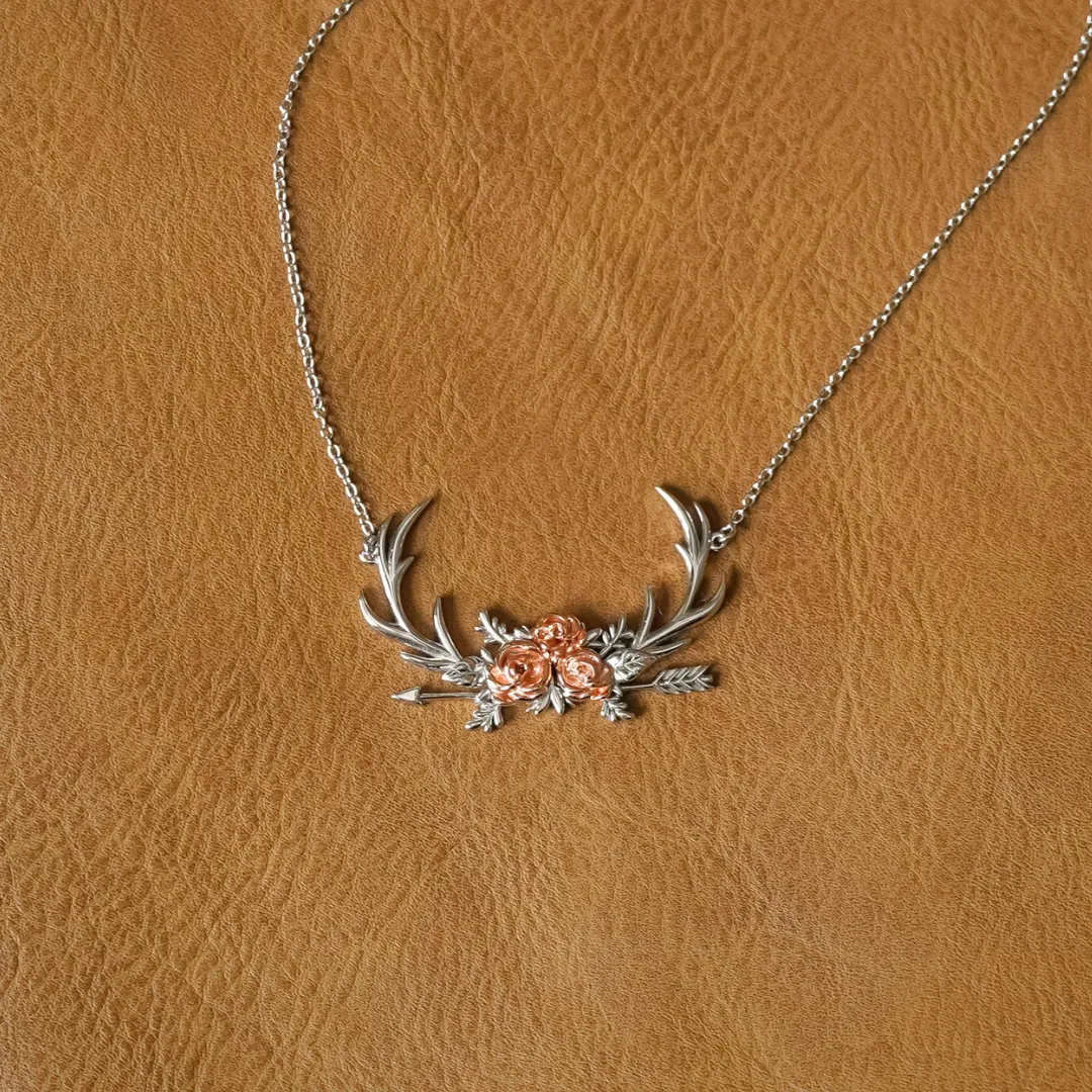 The Antler & Floral Necklace