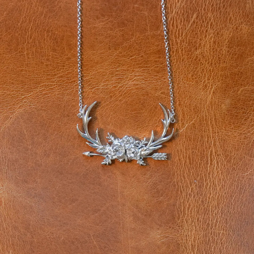 The Antler & Floral Necklace
