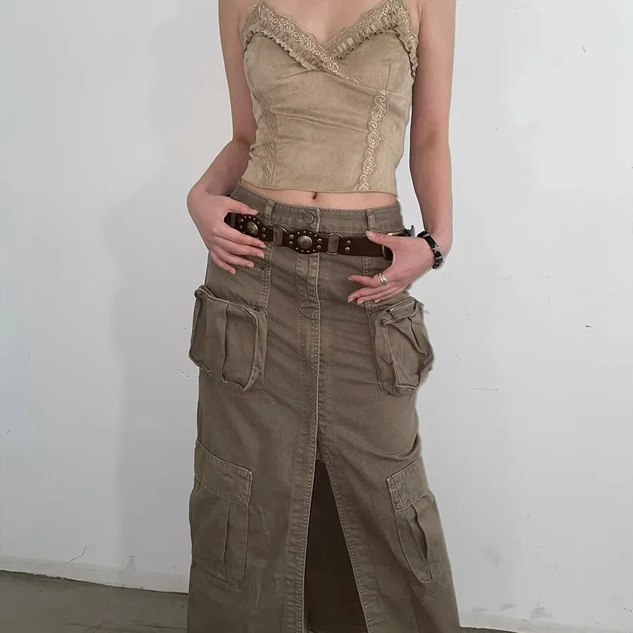 Vintage Circle Rivet Wide Belt - Cowboy Hollow PU Girdle Punk Metal Buckle